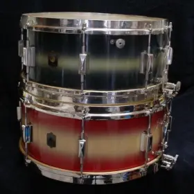 [B]1935 LEEDY 6.5 x 15 RED/CREAM/RED DUCO BROADWAY PARALLEL MODEL[/B]