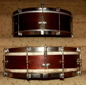Vintage Rogers snare drum .