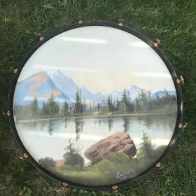 1920’s Ludwig &amp; Ludwig factory painted drum head