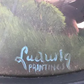 1920’s Ludwig &amp; Ludwig factory painted drum head