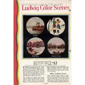 1920’s Ludwig &amp; Ludwig factory painted drum head