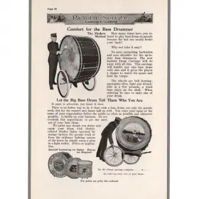 1920’s Ludwig &amp; Ludwig factory painted drum head