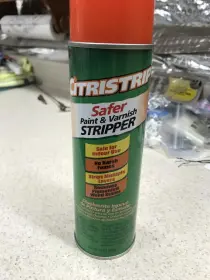 Removing old paint from wooden hoops...