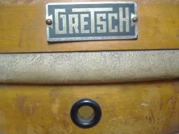 Old Gretsch Bass Drum Badge Info
