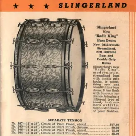 Help me identify this possible Radio King bass drum