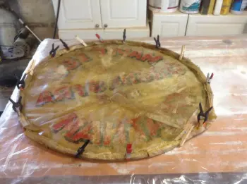 Salvaging a calf head for display