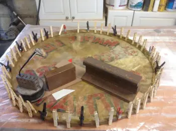 Salvaging a calf head for display