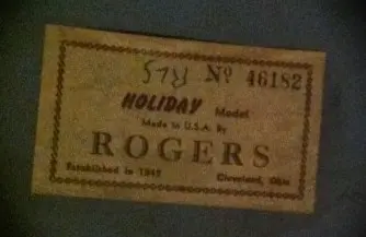 1960's Rogers Holiday. Found in a ditch.