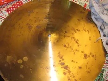 Ridding cymbals of leprosy spots