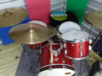 Ludwig Red Sparkle Drums