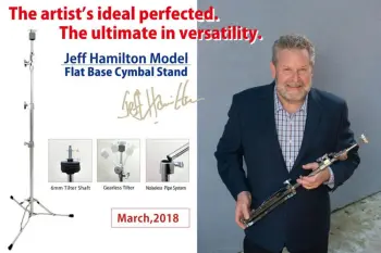 Canopus Jeff Hamilton flat base stands with 6 mm tilters-for small hole cymbals