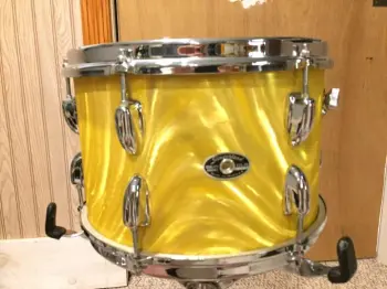 Slingerland 9x12 Tom Yellow (Gold) Satin Flame