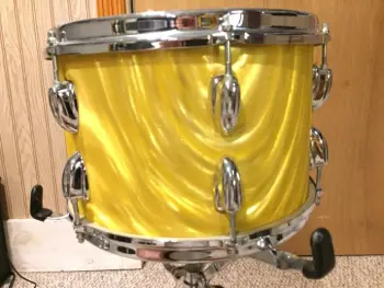 Slingerland 9x12 Tom Yellow (Gold) Satin Flame
