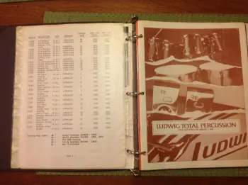 My 80's Ludwig Dealer binder