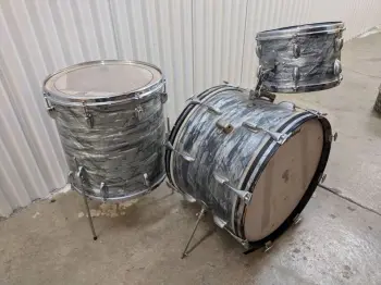 1960's Slingerland Light (Sky) Blue Pearl 14x20, 16x16 &amp; 8x12