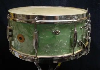 1939-41 SLINGERLAND 6.5 x 14 GENE KRUPA *SEA GREEN RADIO KING MODEL