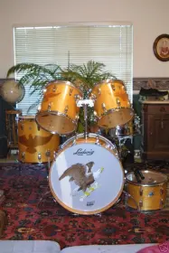 Ludwig 75th Anniversary &quot;Eagle&quot; Kit for Sale on Ebay-Big Beat Configuration