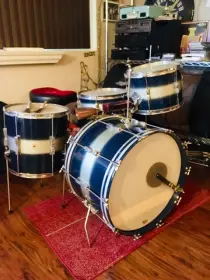 Latest Addition: 1962 Pre Serial Ludwig Combo/Club Date in Blue/Silver Duco CLEAN!!