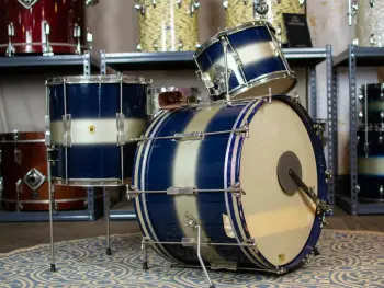 Latest Addition: 1962 Pre Serial Ludwig Combo/Club Date in Blue/Silver Duco CLEAN!!