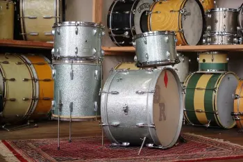 Latest Addition: 1962 Pre Serial Ludwig Combo/Club Date in Blue/Silver Duco CLEAN!!