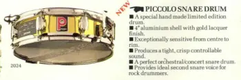 80's Premier 14x4 snare ID