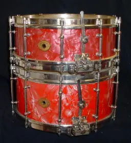 1932-34 SLINGERLAND 6.5 x 14 ROSE PEARL DuALL (AN AMAZING RESTORATION)   LL