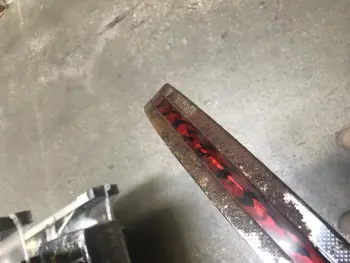Removing caked on stubborn rust from chrome MIJ hoop