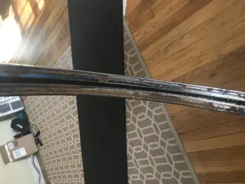 Removing caked on stubborn rust from chrome MIJ hoop