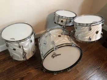 Nice Gretsch White Satin Flame Kit