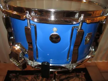 Ludwig Snare Drum L 472 Rock/Concert 14X6.5 Blue Cortex P87 Wire Strainer 1980s