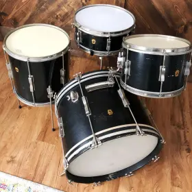 FOR SALE: Vintage 1960s Ludwig Club Date Drum Set in Black Lacquer