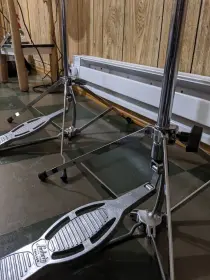 Two-Ludwig 1123-1 &quot;Spur Lock&quot; Hi-Hat Stands-70's/80's Wide Base Model
