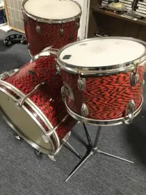 FOR SALE: MIJ &quot;Red Tiger&quot; 20/13/16 Set (+ a sorta matched Rogers tom)
