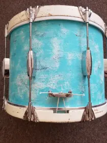 30's Slingerland Marching Snare before and After