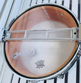 1964 Rogers 5x14 Wood Dynasonic snare drum in Sparkling Green Pearl