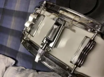 Ludwig Snare ID B/O White over Wood