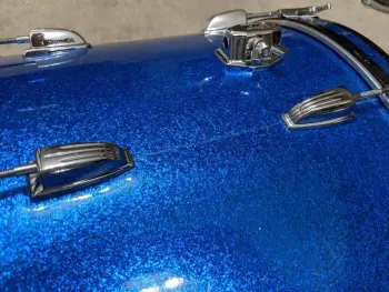 Ludwig Keystone Badge Super Classic 13/16/22 in Blue Sparkle with Naugahyde Bags