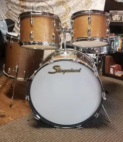 '71 Slingerland Champagne Sparkle New Rock Outfit