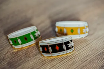 Full Dress Leedy Style Enamel Drum Pins