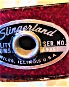 Red-White-Blue Late 60s Slingerland set 12-14-20