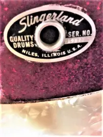 Red-White-Blue Late 60s Slingerland set 12-14-20