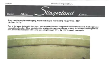 Red-White-Blue Late 60s Slingerland set 12-14-20