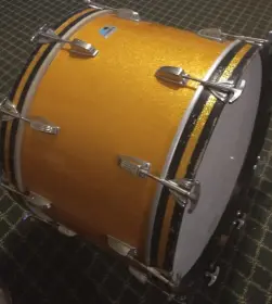 mid 70's Ludwig gold sprkl bass drum
