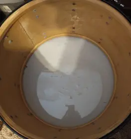 mid 70's Ludwig gold sprkl bass drum