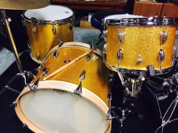 65 Slingerland Shelbyville Badge 20/12/14/snare Gold Sparklearkle