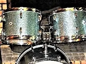 70s Vintage Walberg &amp; Auge Orange Sparkle Kit For Sale With Vintage Hardware and Hi-H