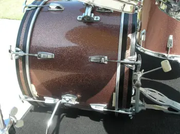 '67 Ludwig Burgundy Sparkle Drum Kit W/ Hardware