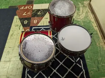 MIJ Red Sparkle Bop &quot;Franken-Kit&quot; 12/14/18/Matching Snare