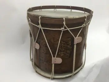 Snares on a C17th military drum