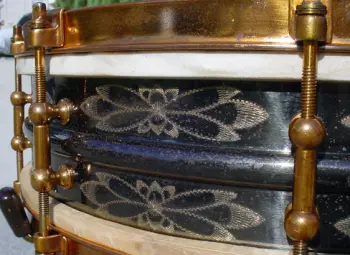 1920s L&amp;L 4x15 DeLUXE 12 pt. FLORAL SUPER-LUDWIG MODEL